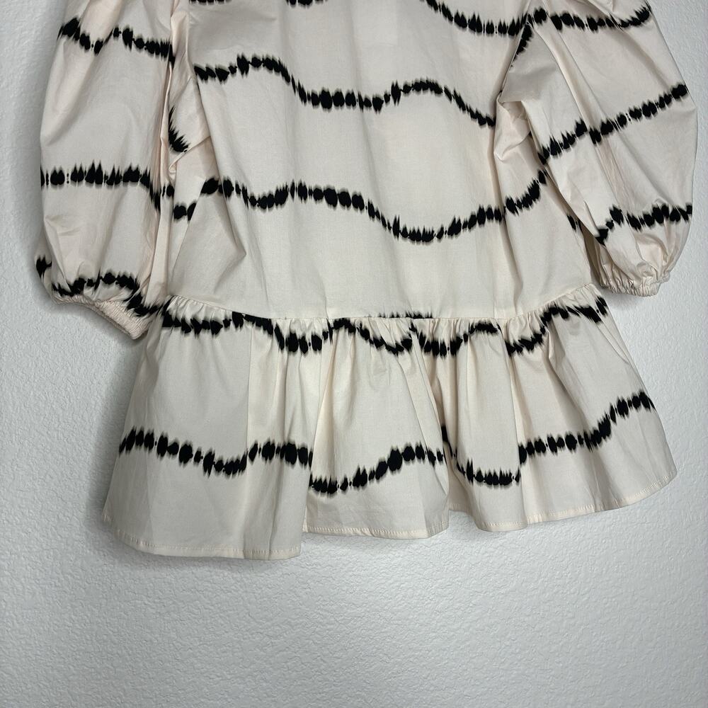 The Lulo Project Orchid Beige Waves Tie Front Blouse and Skirt Set M NWT - Picture 10 of 16
